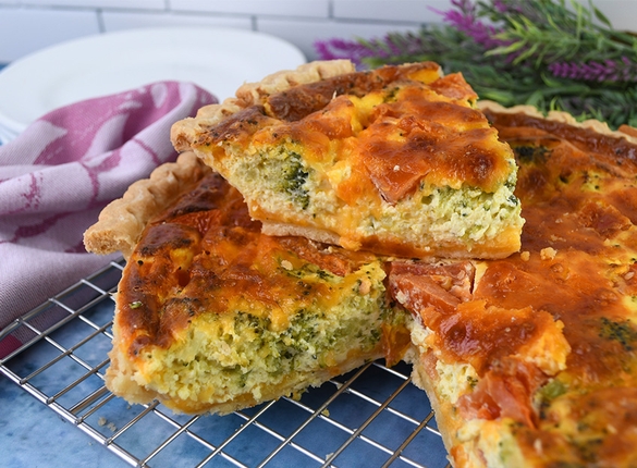 Tomato and Broccoli Quiche (Cold Only) - Item # 373 - Dave's Fresh Marketplace Catering RI